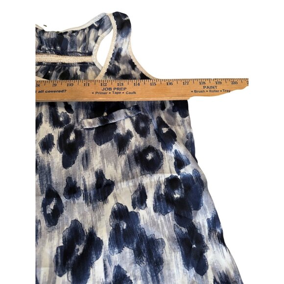 Y2K Cheetah Print Tank Tunic Top M Lace Trim Round Neck Whimsigoth Coquette USA - Picture 14 of 16